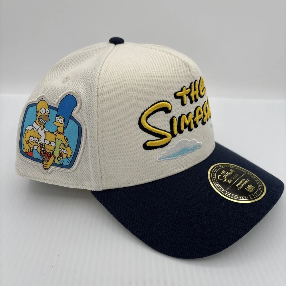 The Simpsons Premium Adjustable Lids A-Frame Hat Exclusive Cream Navy